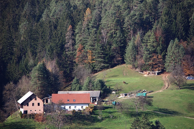 kmetija na hribu